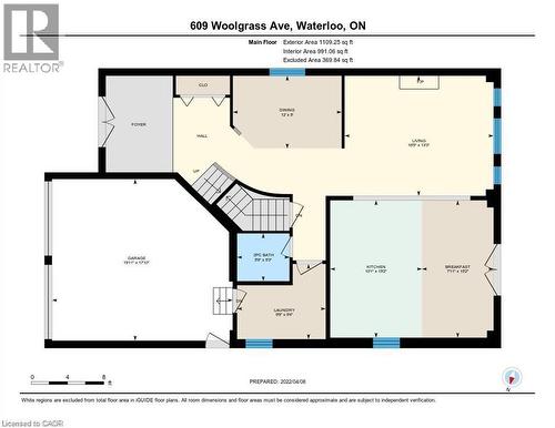 View of 1st floor room layout - 609 Woolgrass Avenue, Waterloo, ON - Other