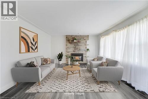 167 Miles Road, Hamilton, ON - Indoor Photo Showing Living Room With Fireplace