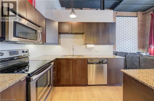 85 Spruce Street Unit# 112, Cambridge, ON - Indoor Photo Showing Kitchen With Stainless Steel Kitchen With Upgraded Kitchen