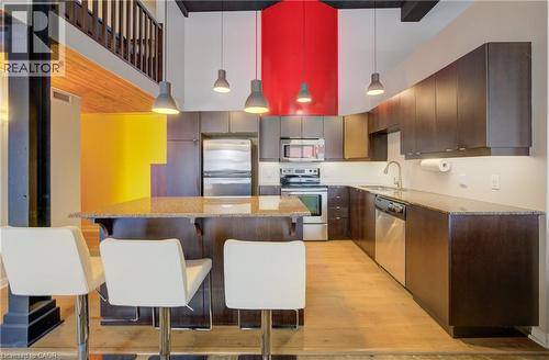 85 Spruce Street Unit# 112, Cambridge, ON - Indoor Photo Showing Kitchen With Stainless Steel Kitchen With Upgraded Kitchen