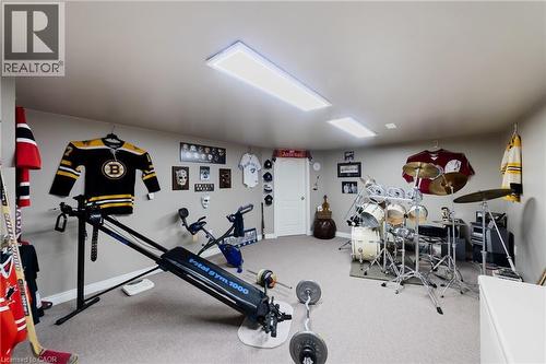 Basement recreation room with closet, LED lighting, intercom - 7775 St. Augustine Crescent, Niagara Falls, ON - Indoor