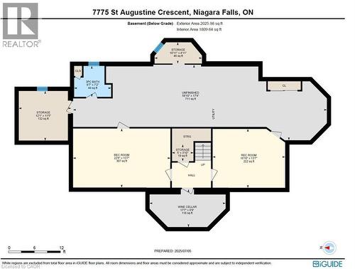 Basement floor plan - 7775 St. Augustine Crescent, Niagara Falls, ON - Other