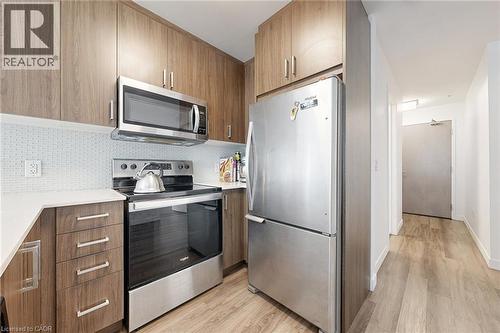 479 Charlton Avenue E Unit# 502, Hamilton, ON - Indoor Photo Showing Kitchen With Stainless Steel Kitchen