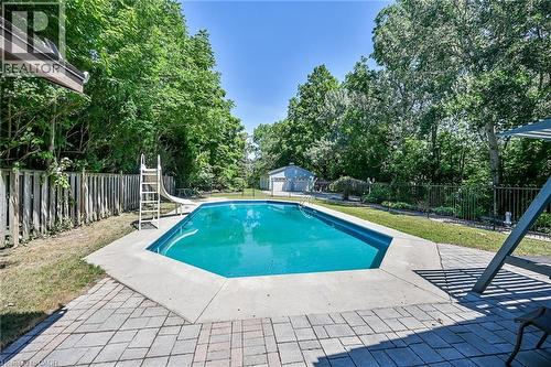 94 Sutherland Street W, Caledonia, ON - Outdoor With In Ground Pool With Backyard