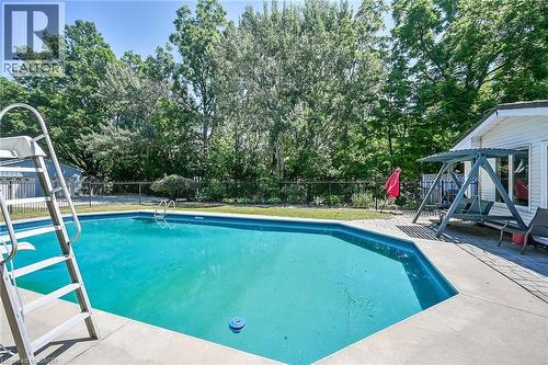 94 Sutherland Street W, Caledonia, ON - Outdoor With In Ground Pool With Backyard