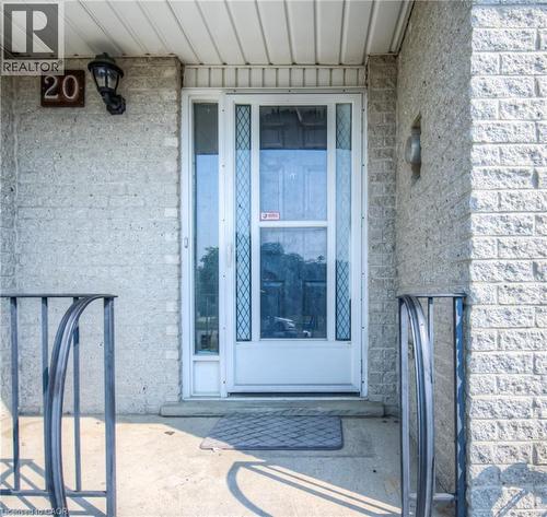 Property entrance featuring a patio area - 20 Bankside Drive, Kitchener, ON - Outdoor