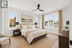 Primary bedroom virtually staged - 