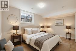 Basement bedroom virtually staged - 