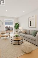 Living room virtually staged - 