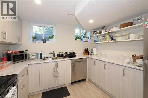 296 Dumfries Avenue, Kitchener, ON - Indoor Photo Showing Kitchen With Double Sink