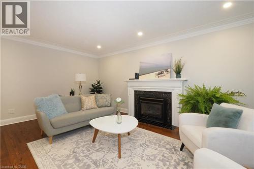 296 Dumfries Avenue, Kitchener, ON - Indoor Photo Showing Living Room With Fireplace