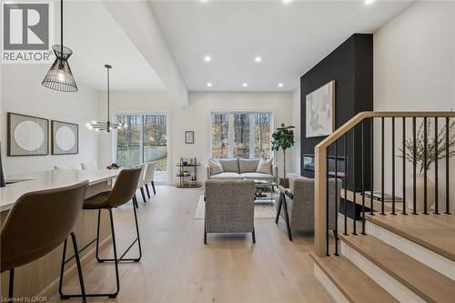 Open-concept kitchen, living room & dinette with large windows & 10' ceilings - 548 Peach Blossom Court, Kitchener, ON - Indoor