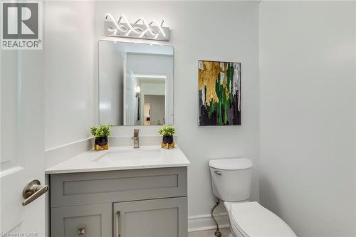 Half bathroom featuring vanity and toilet - 170 Cavendish Court, Oakville, ON - Indoor Photo Showing Bathroom