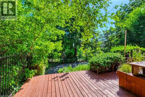Wooden terrace with view of wooded area - 170 Cavendish Court, Oakville, ON - Outdoor With Deck Patio Veranda