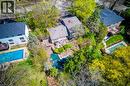 Aerial perspective of suburban area with a pool - 170 Cavendish Court, Oakville, ON  - Outdoor With In Ground Pool With View 