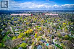Aerial view of property's location featuring nearby suburban area - 