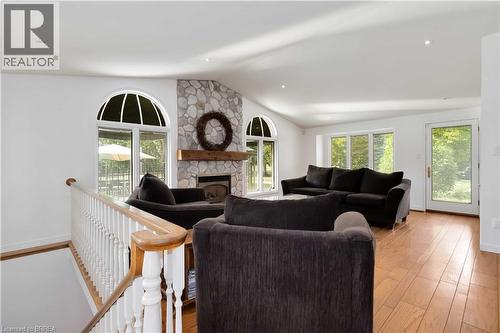 232 Paris Road E, Brantford, ON - Indoor Photo Showing Living Room With Fireplace