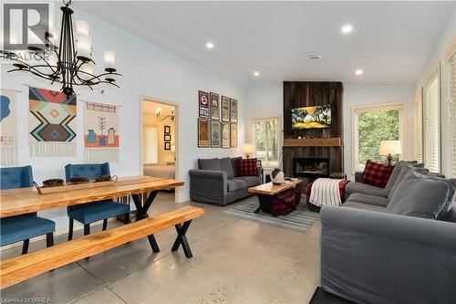232 Paris Road E, Brantford, ON - Indoor Photo Showing Living Room With Fireplace