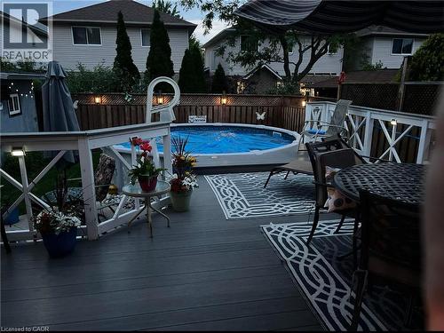11 Jacqueline Boulevard, Hamilton, ON - Outdoor With Above Ground Pool With Deck Patio Veranda