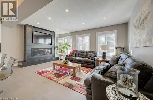 43 Greyhawk Street, Kitchener, ON - Indoor Photo Showing Living Room With Fireplace