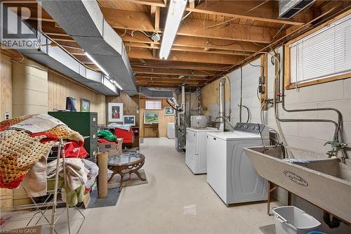 Basement laundry and storage. - 59 Cloke Court, Hamilton, ON - Indoor Photo Showing Laundry Room