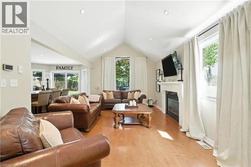 2139 Bushtrail Court, Burlington, ON - Indoor Photo Showing Living Room With Fireplace