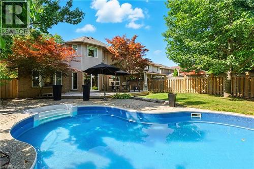 2139 Bushtrail Court, Burlington, ON - Outdoor With In Ground Pool With Backyard