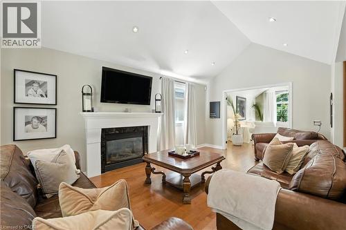 2139 Bushtrail Court, Burlington, ON - Indoor Photo Showing Living Room With Fireplace