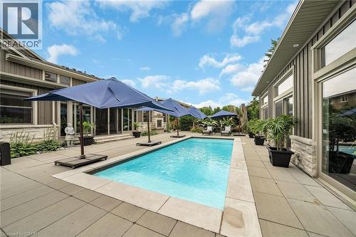 Swimming pool with a patio - 404 Mountain Brow Boulevard E, Hamilton, ON - Outdoor With In Ground Pool