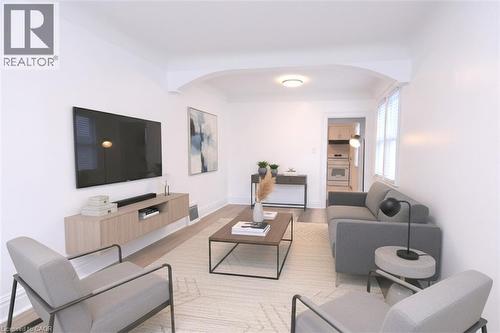 Staged - 215 Walter Avenue S, Hamilton, ON - Indoor Photo Showing Living Room