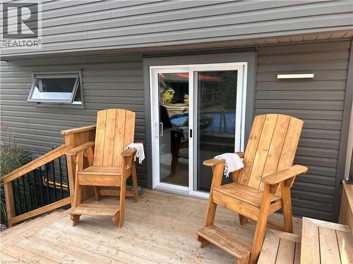 Patio doors to kitchen - 657 Windham Road 14, Simcoe, ON - Outdoor With Deck Patio Veranda With Exterior