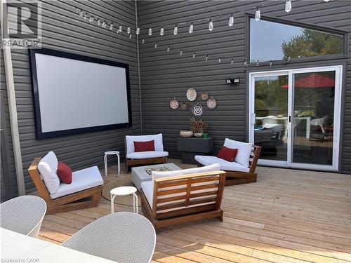 PATIO DOORS TO LIVINGROOM - 657 Windham Road 14, Simcoe, ON - Outdoor With Deck Patio Veranda With Exterior