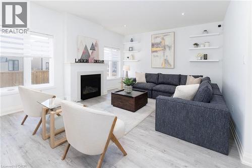 388 Klein Circle, Ancaster, ON - Indoor Photo Showing Living Room With Fireplace