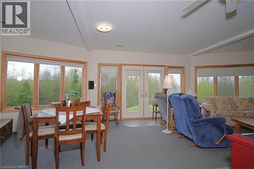 Family room, French doors to the backyard. - 546299 Sideroad 4B, Kimberley, ON - Indoor Photo Showing Other Room