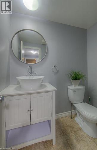 Bathroom featuring vanity and toilet - 46 Guerin Avenue, Kitchener, ON - Indoor Photo Showing Bathroom
