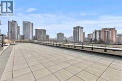 View of patio with a skyline view - 