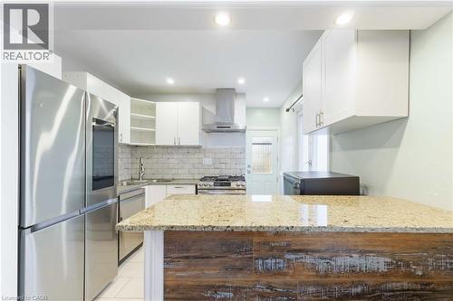 136 Ivon Avenue, Hamilton, ON - Indoor Photo Showing Kitchen With Stainless Steel Kitchen With Upgraded Kitchen