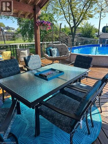 6782 Dorchester Road, Niagara Falls, ON - Outdoor With Above Ground Pool With Deck Patio Veranda