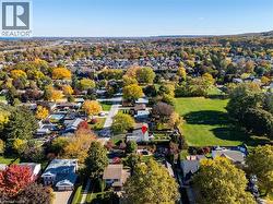 Aerial perspective of suburban area - 