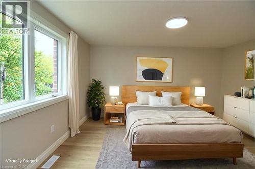 Second Bedroom (Virtually Staged) - 279 Hess Street S, Hamilton, ON - Indoor Photo Showing Bedroom