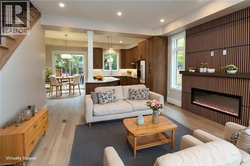 Family Room (Virtually Staged) - 279 Hess Street S, Hamilton, ON - Indoor Photo Showing Living Room