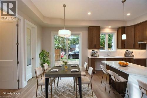 Dining Area (Virtually Staged) - 279 Hess Street S, Hamilton, ON - Indoor Photo Showing Dining Room
