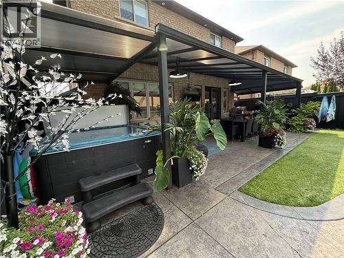 View of patio / terrace with a hot tub - 11 Donatello Court, Hamilton, ON - Outdoor