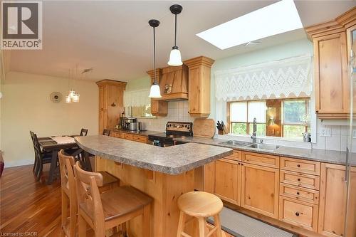 564 Evans Road, Hamilton, ON - Indoor Photo Showing Kitchen With Double Sink