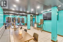 Building lobby featuring recessed lighting - 