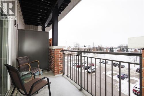 View of balcony - 645 St. David Street S Unit# 412, Fergus, ON - Outdoor With Balcony With Exterior