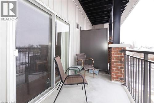 View of balcony - 645 St. David Street S Unit# 412, Fergus, ON - Outdoor With Balcony With Exterior
