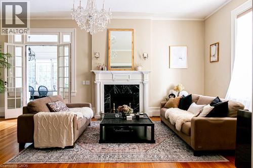 3 Turner Avenue, Hamilton, ON - Indoor Photo Showing Living Room With Fireplace