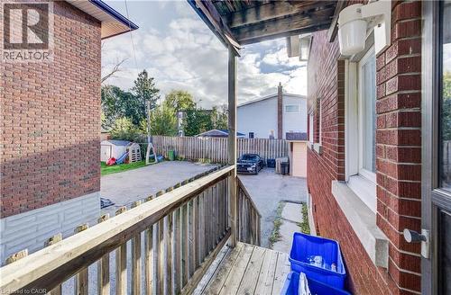 Unit 2 Balcony with stairs to ground level - 263 Highland Road W, Kitchener, ON - Outdoor With Exterior