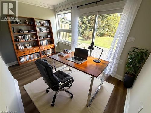 This room was virtually staged. - 59 Szollosy Circle, Hamilton, ON - Indoor Photo Showing Office